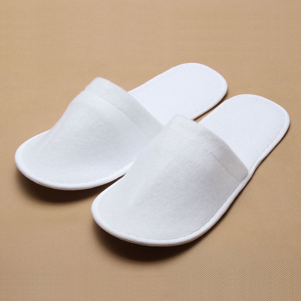 white disposable slippers