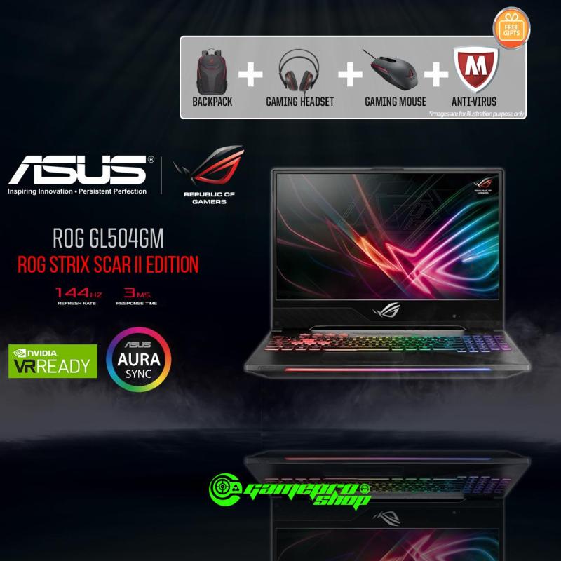 8th Gen ASUS ROG Strix SCAR II GL504GM - ES172T (8th-Gen/256GB SSD/GTX 1060 6GB GDDR5) 15.6 With 144Hz Gaming Laptop