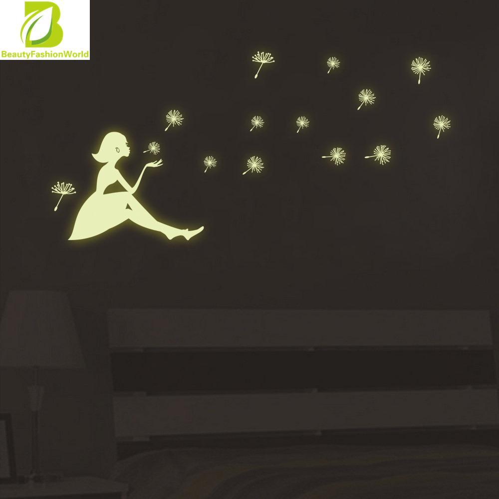 Compare Bluelans 3d Glow In The Dark Stars Ceiling Wall Stickers 3 Glow In The Dark Vinyl Wall Decal Stickers Waterproof Dandelion Girl Diy