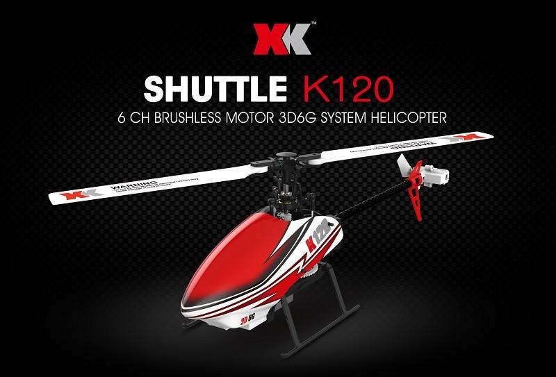 XK K120 Shuttle 6CH Brushless 3D 6G System RC Helicopter RTF/BNF