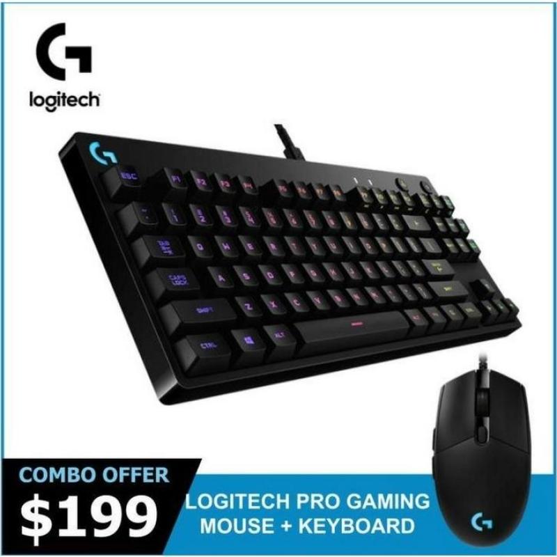 Logitech G Pro Mechanical Gaming Keyboard/G Pro Gaming Mouse Bundle #Promotion #AtLeast30PercentOff Singapore