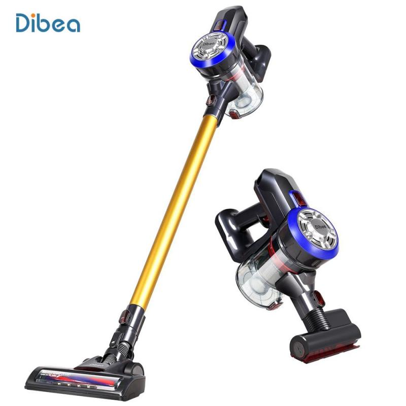 Dibea D18 Lightweight Cordless Handheld Stick Vacuum Cleaner with Motorized Brush 2 In 1 Upright Cordless Vacuum Cleaner Cyclone Filter 120W 8500 Pa Strong Suction Dust Collector Household Aspirator Singapore