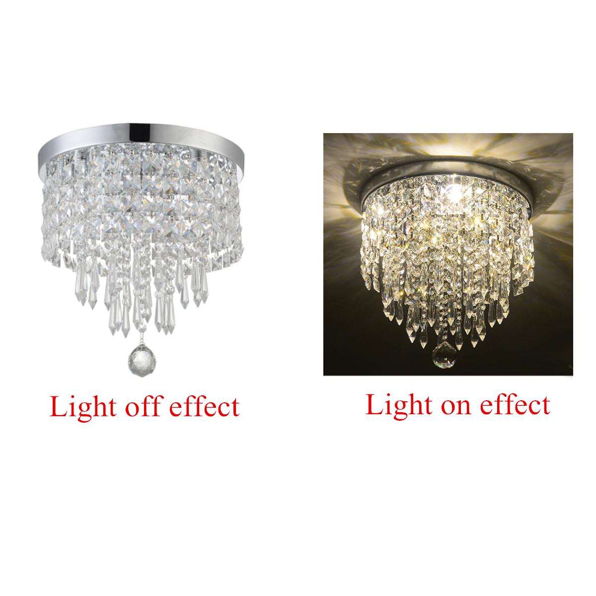 Home Ceiling Lights Decor Lazada Sg Singapore Elegant Chandelier Crystal Lamp Light Ceiling Flush Mount Fixture Home Decor Intl White