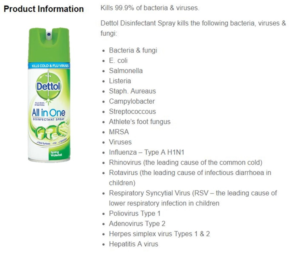 Dettol All In One Disinfectant Spray Spring Waterfall 400ml