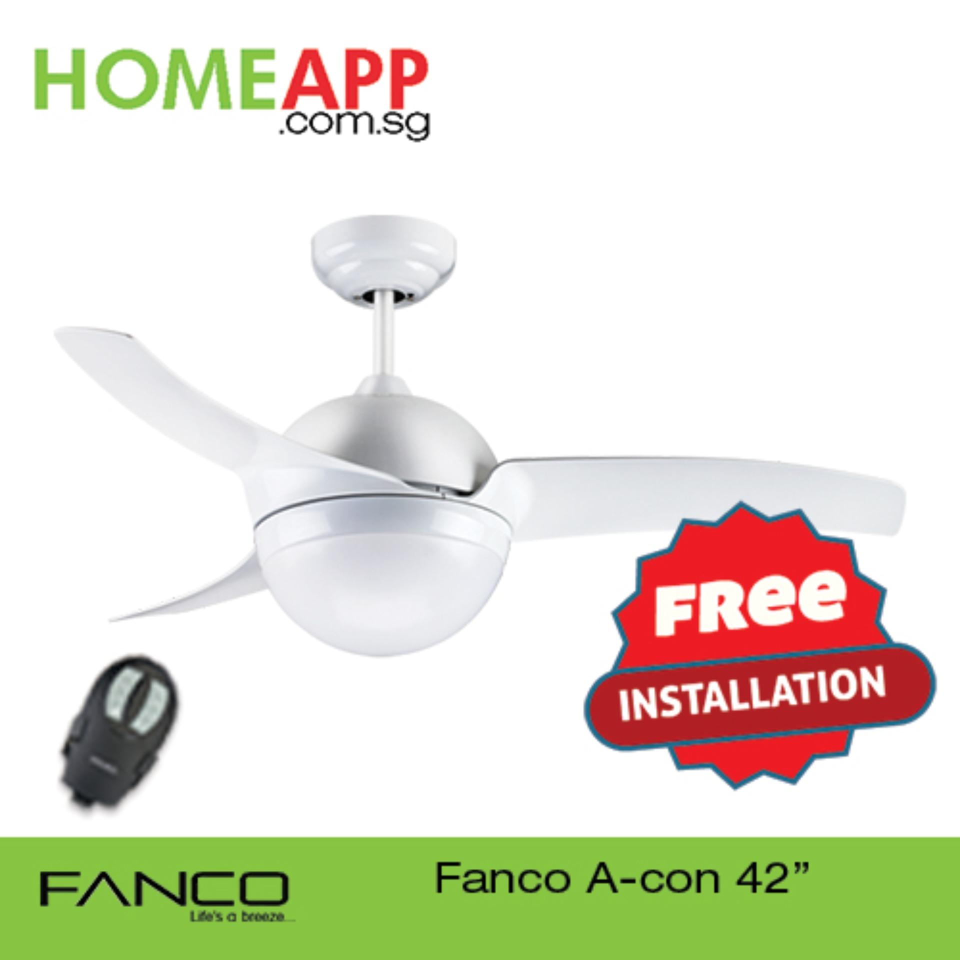 Latest Fanco Fans S Enjoy Huge Lazada Sg Fanco Acon 42 Ceiling Fan With Light And Remote White Installation