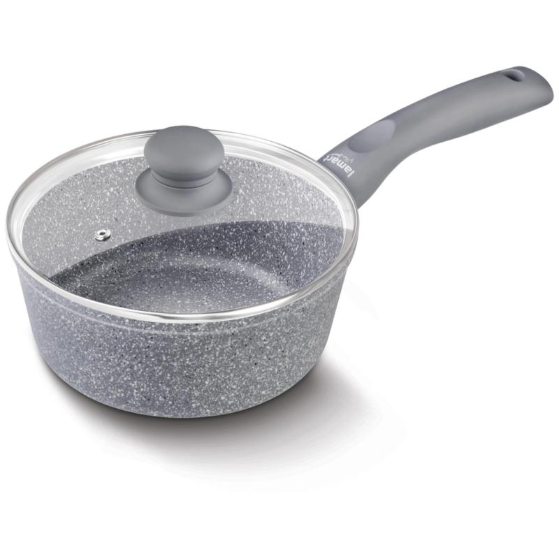 LAMART SAUCEPAN W/LID STONE 16CM ( GREY) Singapore