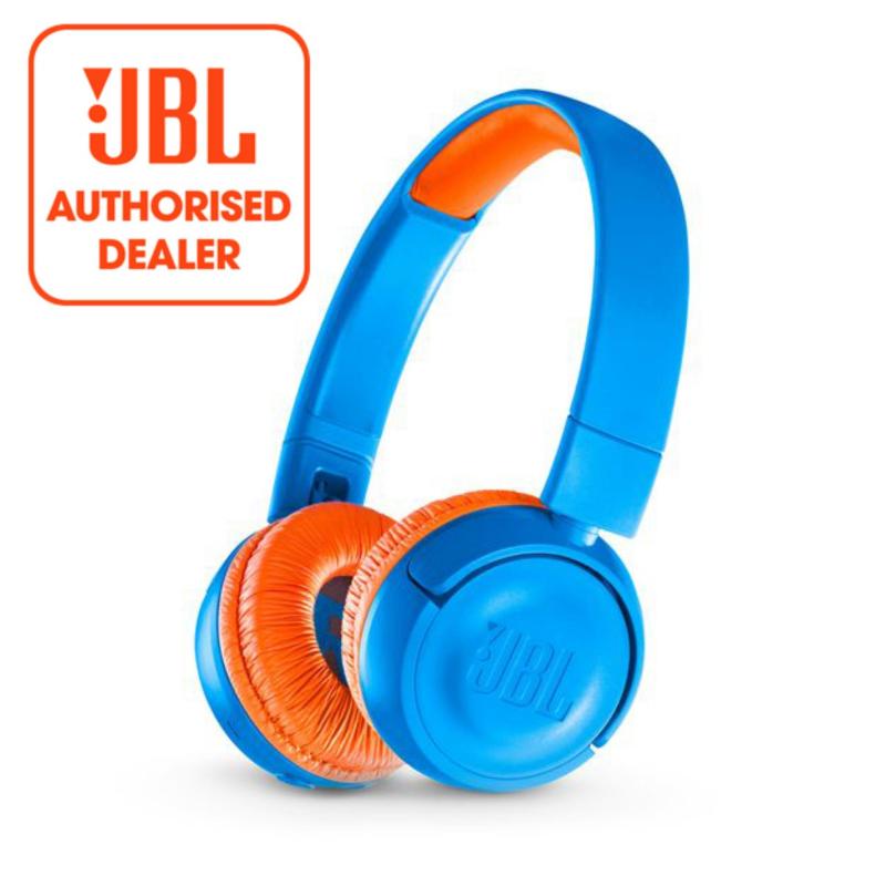 JBL JR300BT Blue Kids Wireless on-ear headphones with safe sound <85dB Singapore