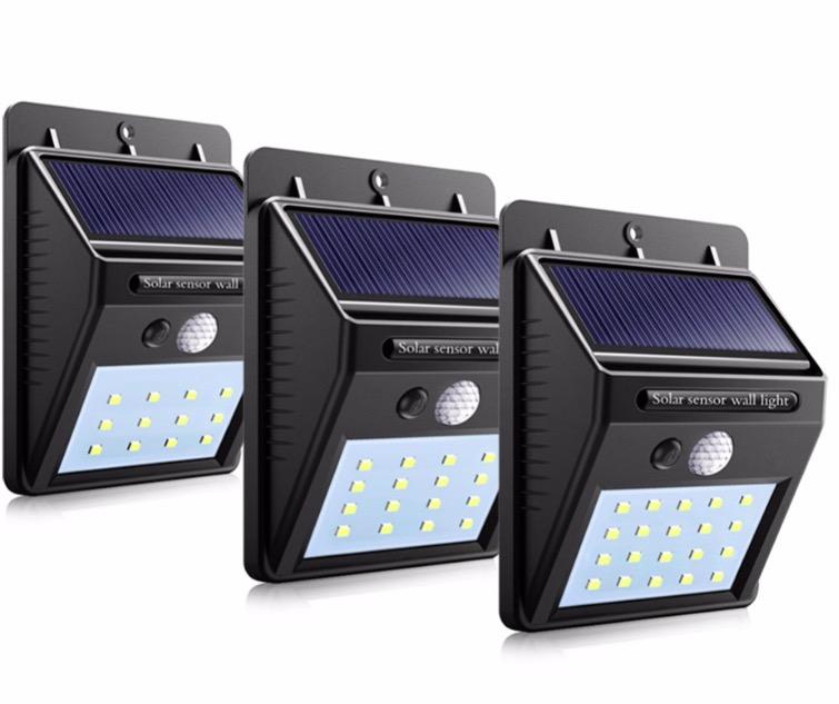 3pcs/lot 20 LED Waterproof LED Solar Power PIR Motion Sensor Wall Light Outdoor Street Yard Path Home Garden Security Lamp