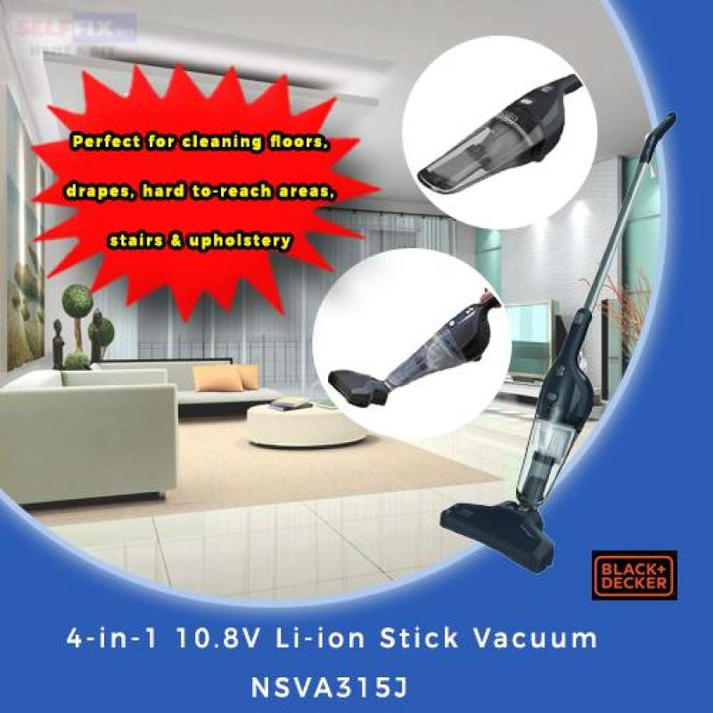 LOWEST PRICE-Black and Decker 4-in-1 10.8V Li-ion Stick Vacuum NSVA315J-B1 Singapore