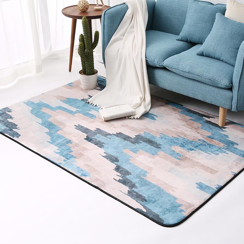 Karpet ruang tamu Nordik HYUNDAI minimalis kamar tidur paving penuh Meja tamu sofa kamar Pinggiran ranjang Karpet rumah tangga Persegi Panjang