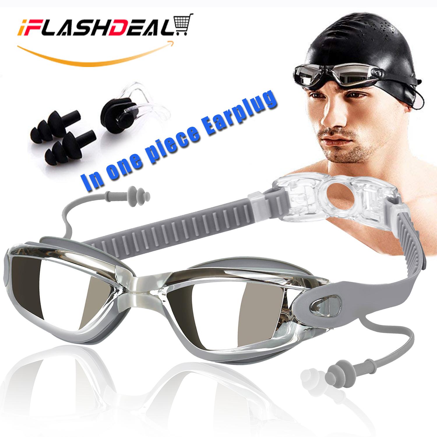 iFlashDeal Kacamata Renang Dewasa Bebas-fogging Anti Sinar UV Berenang Lensa Kacamata Renang Olahraga Air Outdoor Swimming Goggle