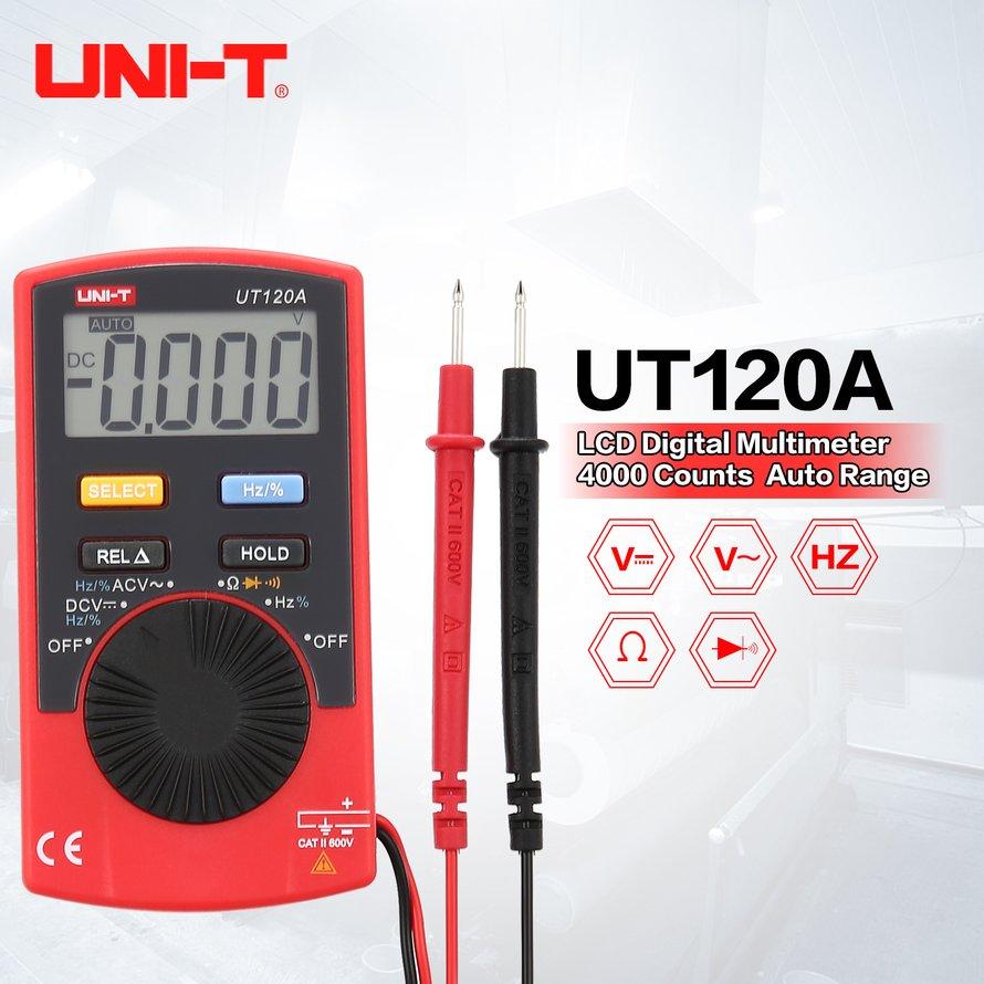 OSMAN UNI-T UT120A 4000 Hitungan Multimeter Digital Saku Auto Range DC/AC Voltage