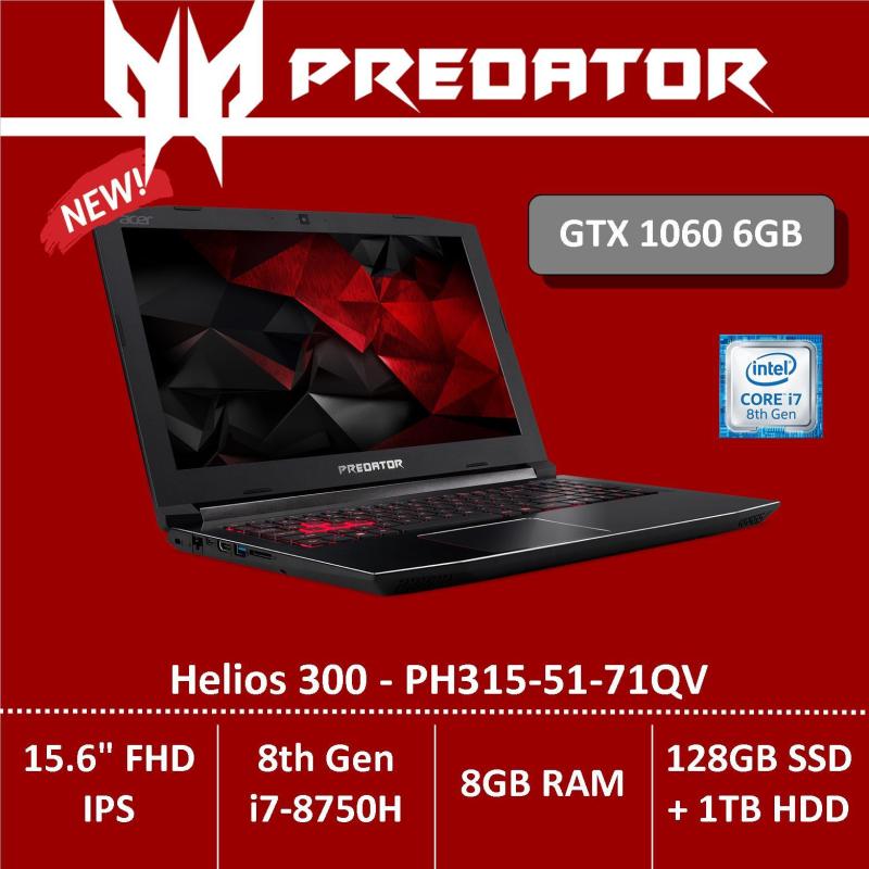 Predator Helios 300 PH315-51-71QV Gaming Laptop - GTX1060 Graphics - Free Gift with purchase