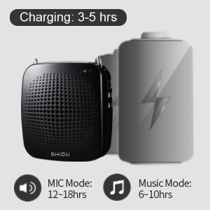 SHIDU S511 15W Voice Amplifier Portable Rechargeable LoudSpeaker