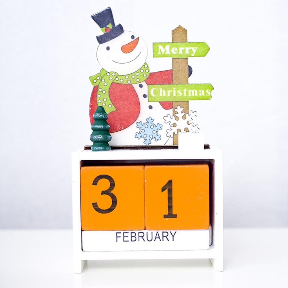 【Free Shipping】christmas Mini Kalender Kayu Xmas Ornamen Kriya Dekorasi Rumah Hadiah