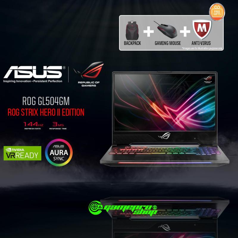 8th Gen ASUS ROG Strix Hero II GL504GM -ES052T (8th-Gen/128GB SSD/GTX 1060 6GB GDDR5) 15.6 With 144Hz Gaming Laptop