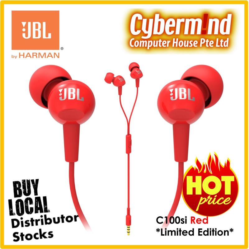 JBL C100SI In-Ear Headphones with Mic (Red) Limited Edition (Brought to you by Cybermind : 20years in Singapore!) Singapore