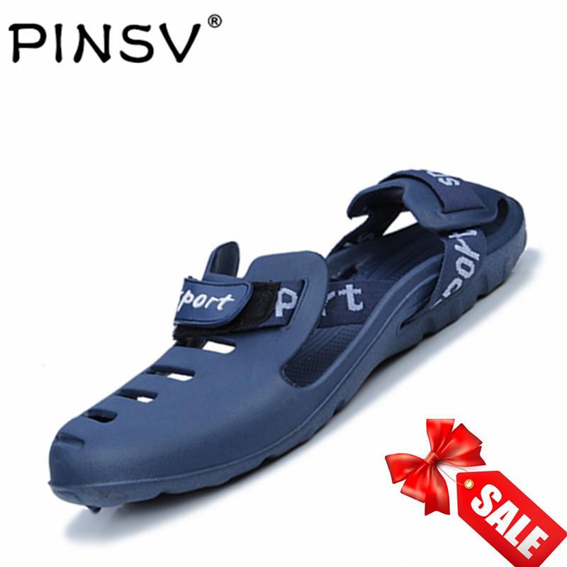 PINSV Pria Sandal Pantai Shoes Sandal Keren Non-slip Blue-Intl