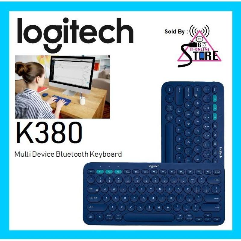 Logitech K380 Multi-Device Bluetooth Keyboard (Blue) Singapore