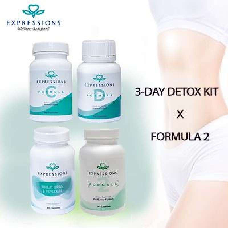 Buy Expressions Wellness Slimming Set 3-Day Detox Set + Formula 2 Fat Burner Slimming Detoxification Singapore