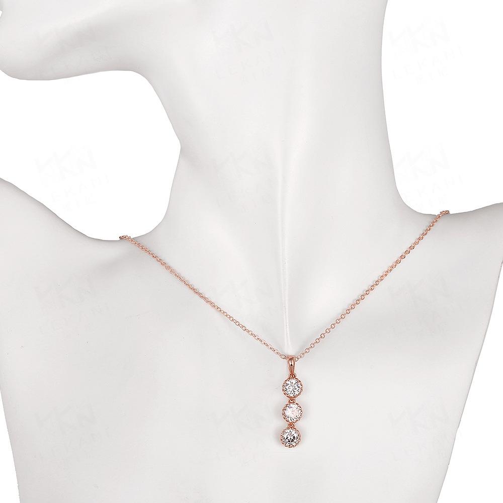 Ingin perhiasan ledakan Terbaik jual perhiasan wanita berlapis emas Fashion zirkon aksesoris kalung grosir Burgundy