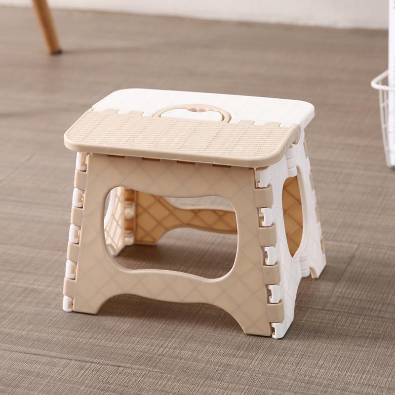 Home Color Plain Folding Stool Children Bathroom Stool Adult Queue Artifact Portable Plastic Folding Stool (LARGE)