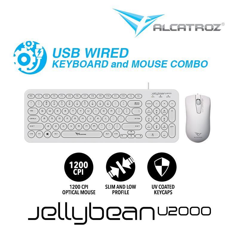 Alcatroz USB Wired keyboard and Mouse Combo JellyBean U2000 Singapore