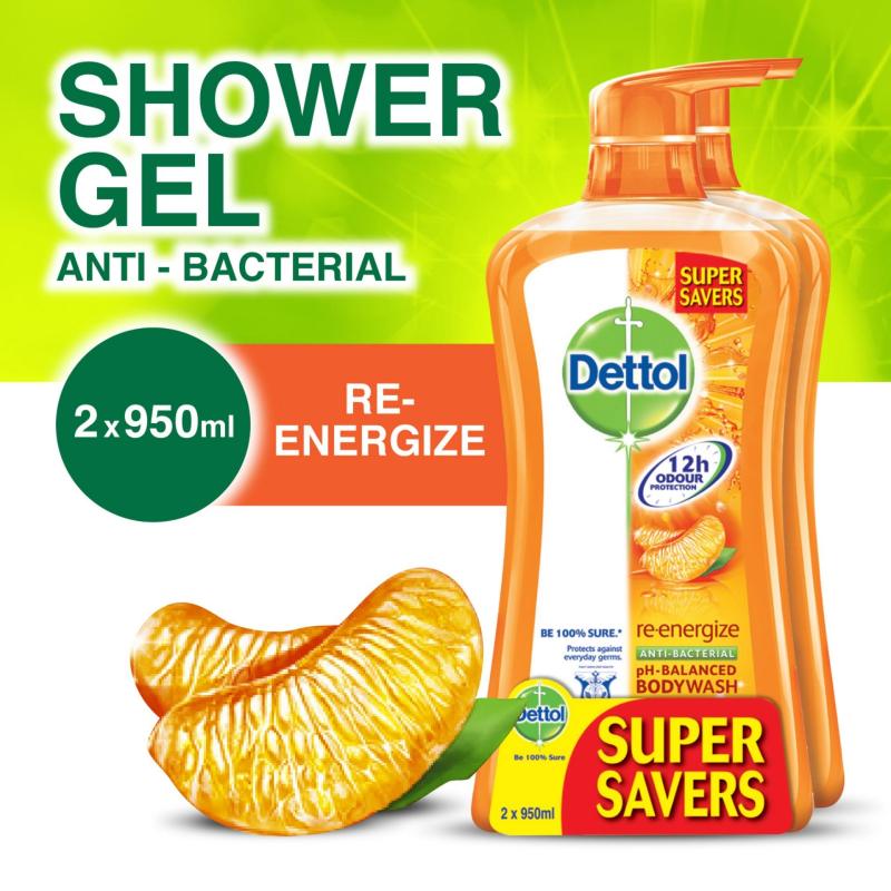 Buy Dettol Re-Energize Body Wash - Twinpack 950ML x 2 Singapore