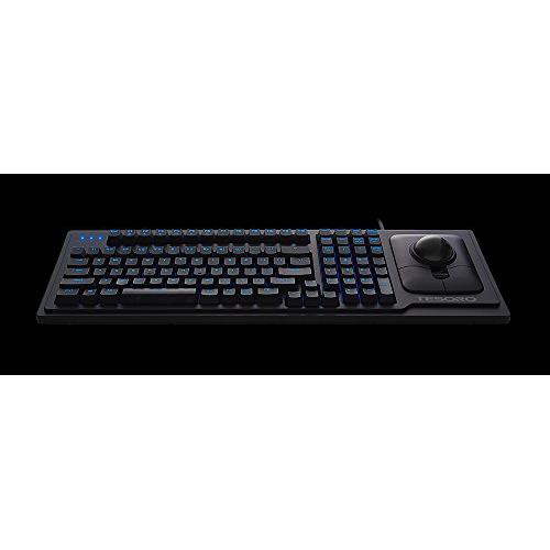 tesoro g6tl ergonomic backlit mechanical keyboard with optical trackball mouse