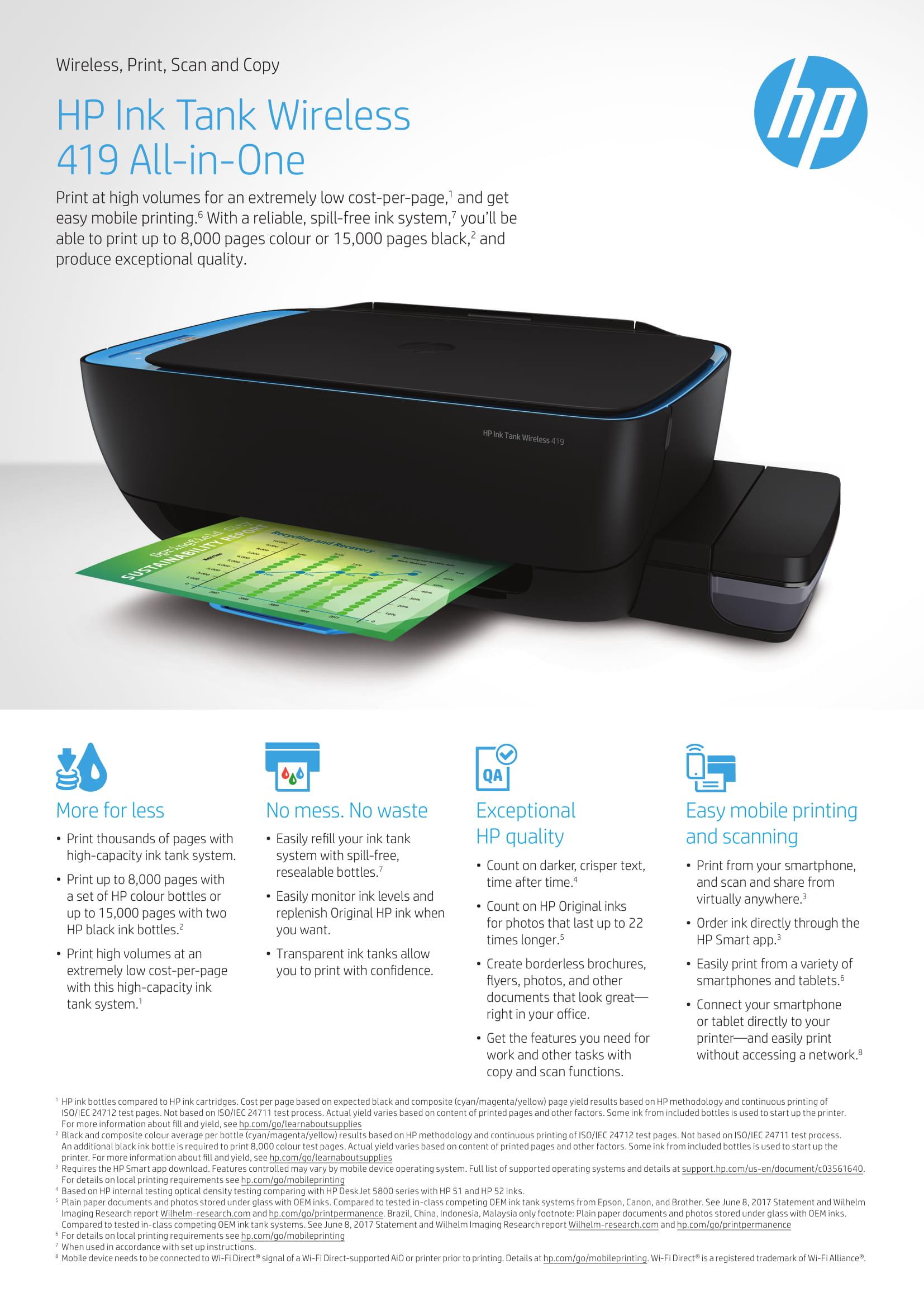 install hp ink tank wireless 419