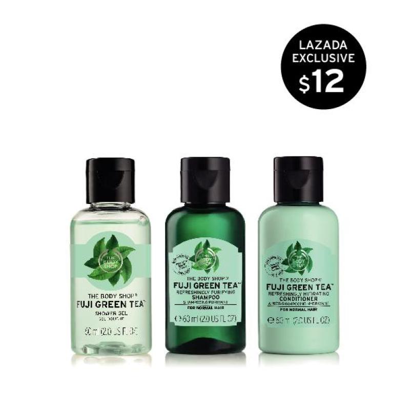 Buy The Body Shop Fuji Green Tea™ Shampoo, Conditioner and Shower Gel (60ML) Bundle Exclusive Singapore