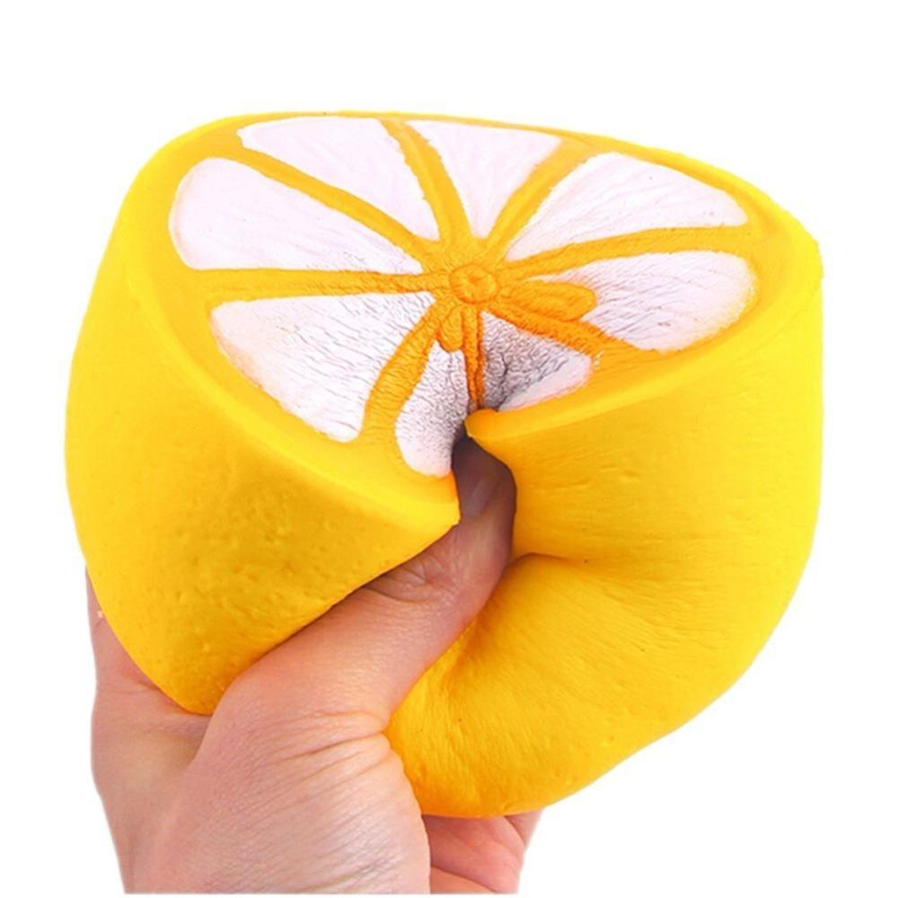 11*9.6 CM Ini dengan Harga Murah Mainan Dekompresi Cute Big Lemon Licin Lambat Rising Jumbo Anak-anak Anak Dewasa Anti Stres Mainan 2 warna