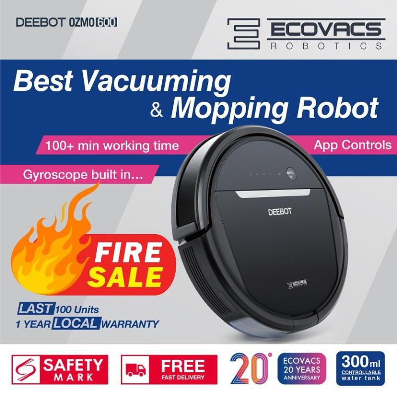 ECOVACS DEEBOT OZMO 600 Robot Vacuum Cleaner [with 300ml