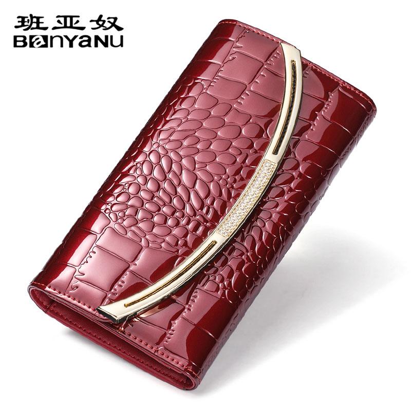 Banyanu 2018 Model Baru Versi Dompet Wanita Model Panjang Modis Dompet Wanita Kulit Sapi Tas Tangan Kapasitas Besar Dompet