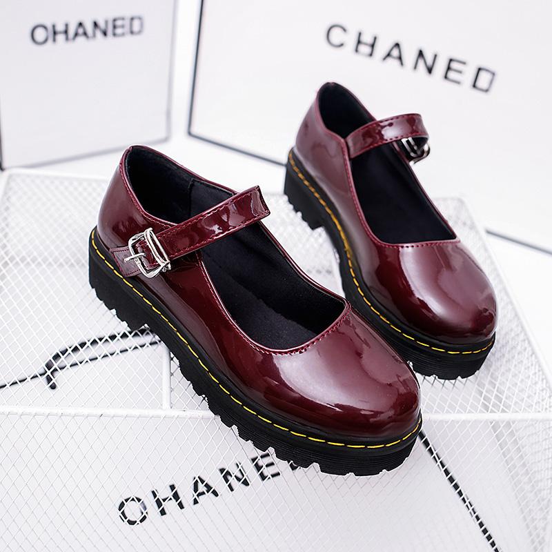maroon mary janes