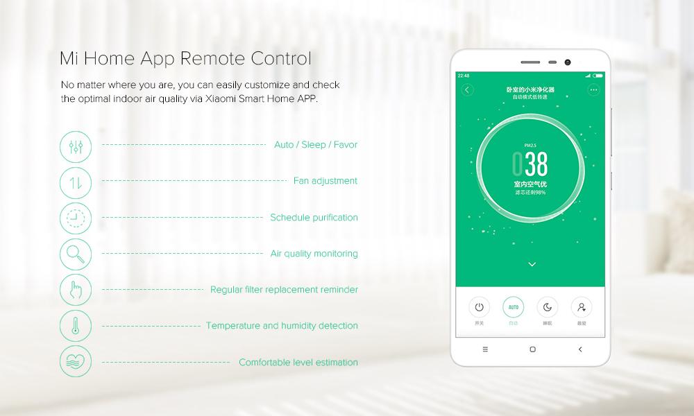 Original Xiaomi Smart Mi Air Purifier Mini Second Generation Oxygen Bacteria Virus Smell Cleaner Smartphone Remote Control