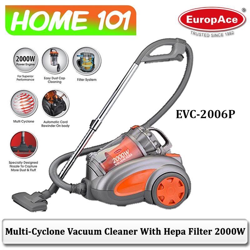 EuropAce Multi Cyclone Vacuum Cleaner With HEPA Filter EVC-2006P Singapore