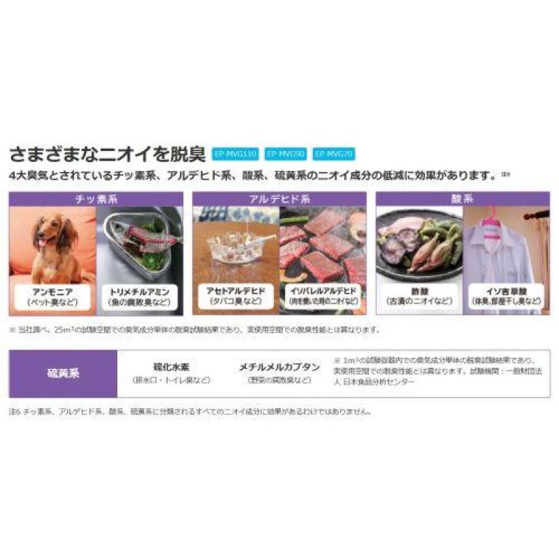 Hitachi humidification air cleaner to 42 tatami mats automatic cleaning function with PM2.5 Champagne EP-MVG90 N Singapore