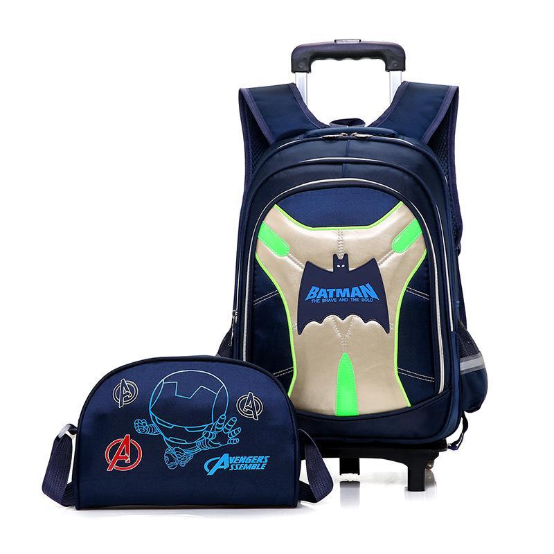 Student Trolley School Bag Removable bag backpack OTO8