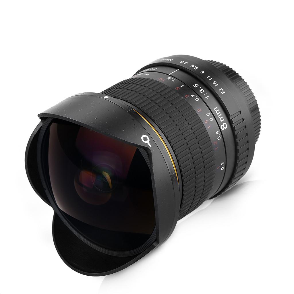 Lightdow 8mm F/3.5 Aspherical Circular Ultra Wide Angle Fisheye Prime Lens for Nikon D7200 D7100 D7000 D5500 D5300 D5200 D5100 D3300 D3200 D3100 D40X D4 D3X Black