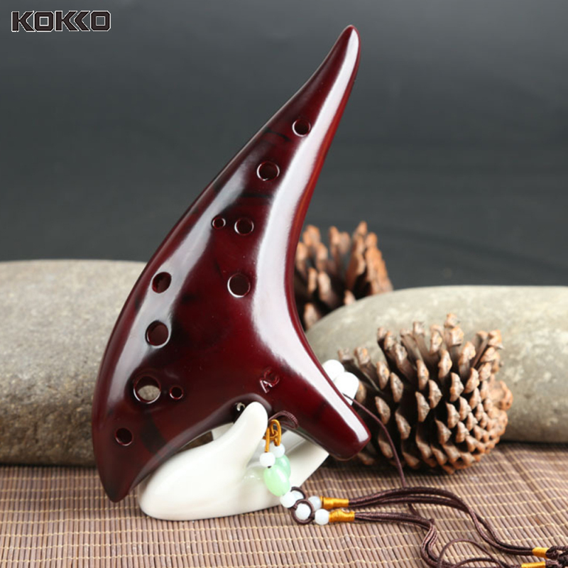 Dụng Cụ Bằng Gỗ Ocarina 12 Lỗ Cổ Điển Sáo
