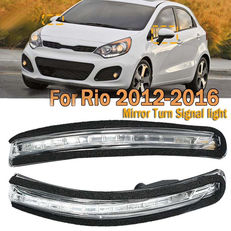 1 Pair for KIA Rio 2012-2016 87624-1W000 Car Rearview Mirror LED Turn Signal Light Mirror Indicator Lamp Flashing Light