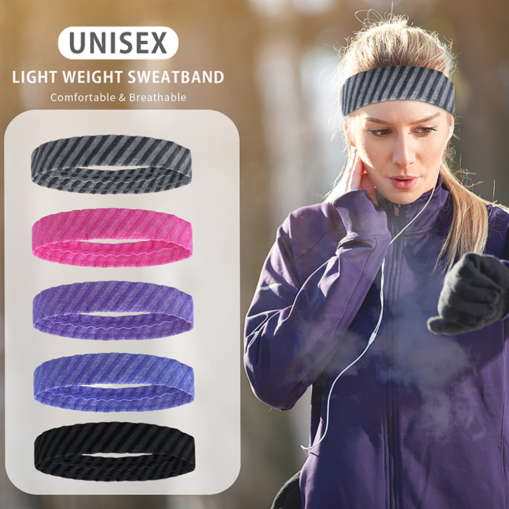 15MIN Breathable Moisture Wicking แบดมินตันฟิตเนสโยคะทำงานผู้หญิงผ้าคาดผมกันเหงื่อแถบกีฬา Headband เครื่องประดับผม