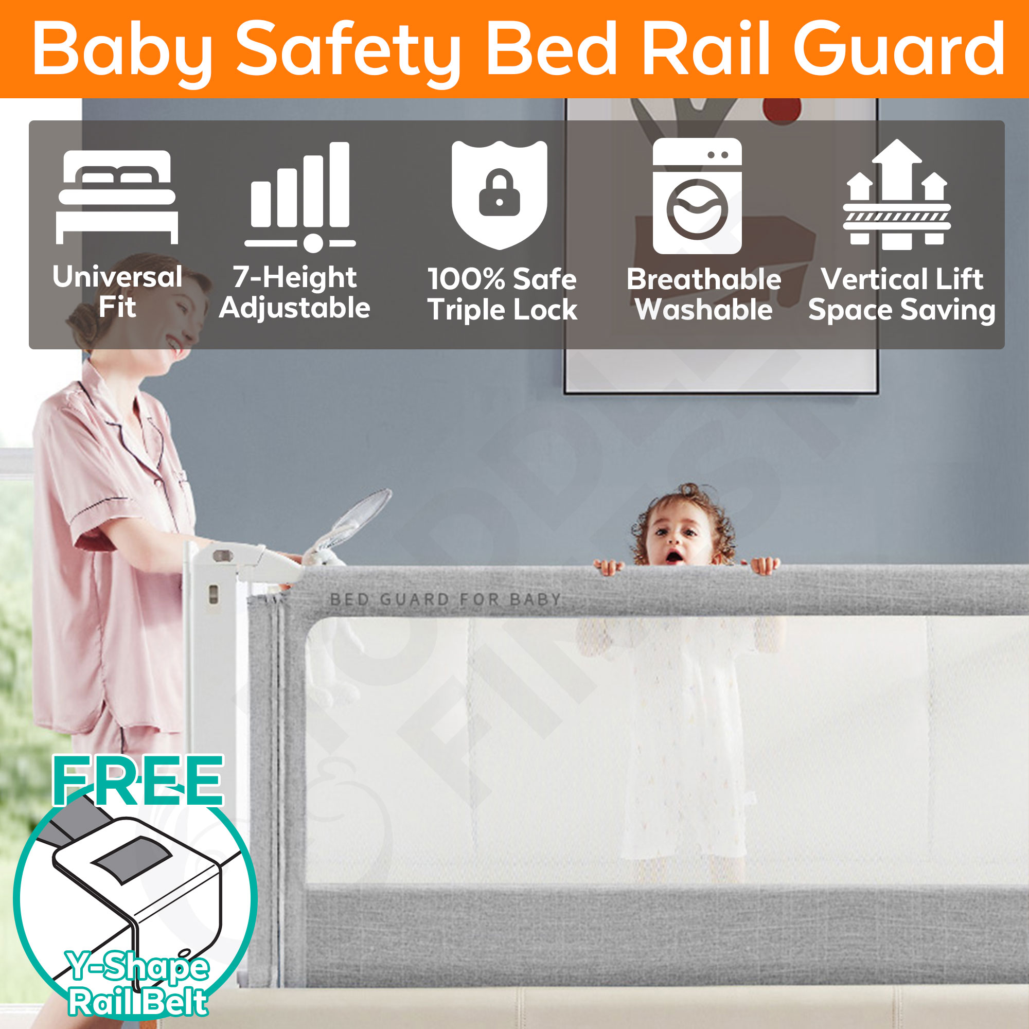 Baby bed best sale safety fence