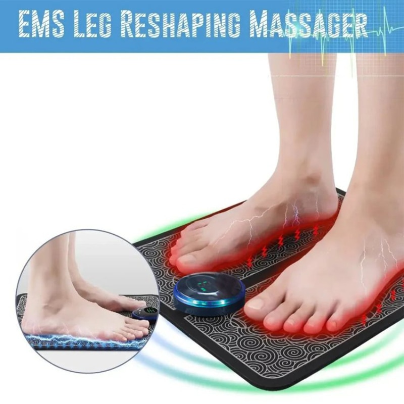 ZZOOI EMS Electric Foot Massager massageador Foot Massage Pad Body Relaxation Health Care Acupuncture Mat массажер Drop Shipping Massage Chairs & Massager