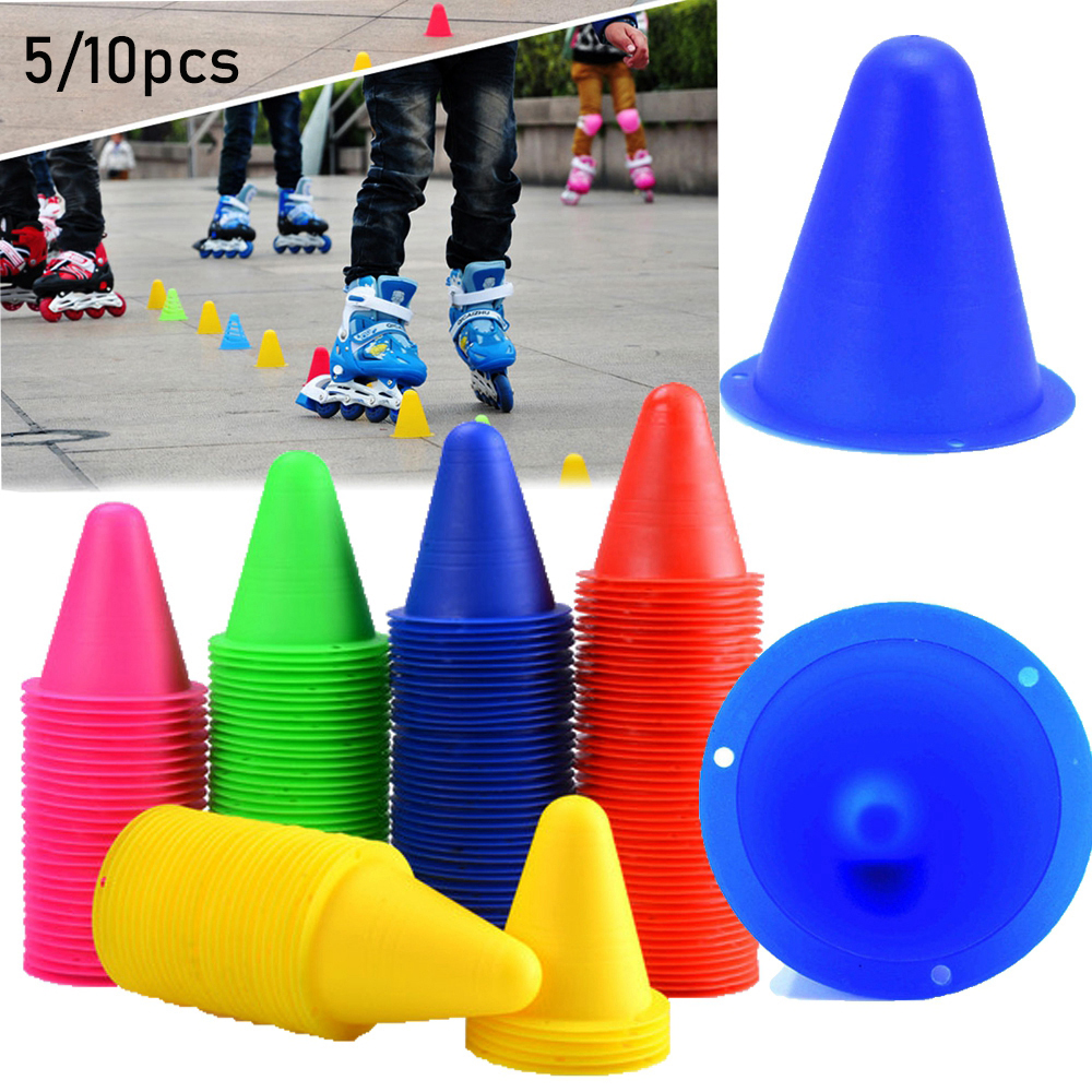 BRAIN 5/10Pcs 5 colors Sports Roadblock Accessories Roller Skating Tool Skate Marker Cones Marking Cup Football Soccer Rollers Training Equipment