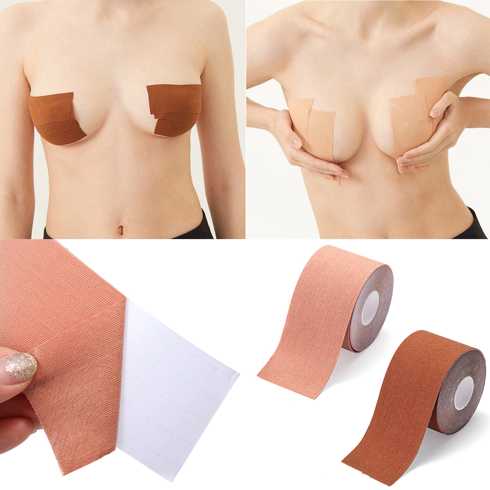 HETU070703. Breathable Women Breast Stickers Body Tape Silica Gel Sports Tape Support Belt Bra Chest Stickers Chest Support Tape