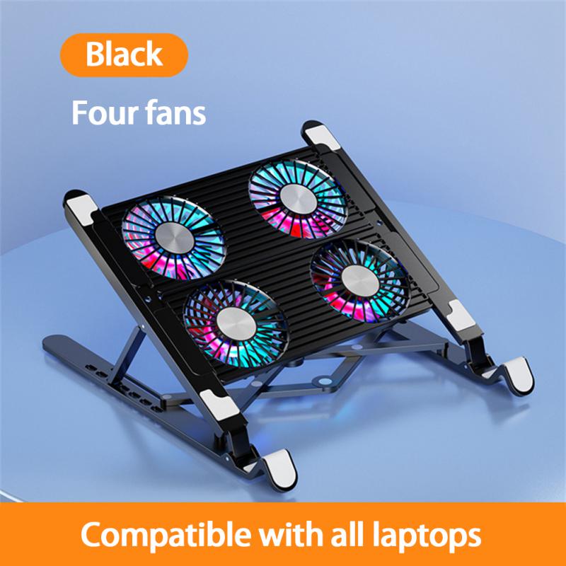 Chơi Game Cooler đế máy tính xách tay Laptop xoay lật tấm làm mát Với 2/4 Fan Im Lặng Cho MacBook máy tính xách tay Mát Máy Tính Xách Tay Essories Lol Ow