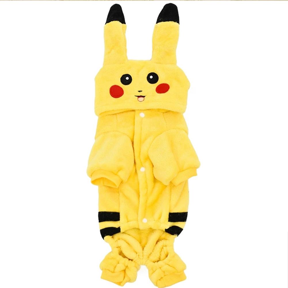 Hewan Peliharaan Kuning Kartun Bentuk Gambar Karang Bulu Mantel Cosplay Untuk Musim Gugur Pakaian Musim Dingin