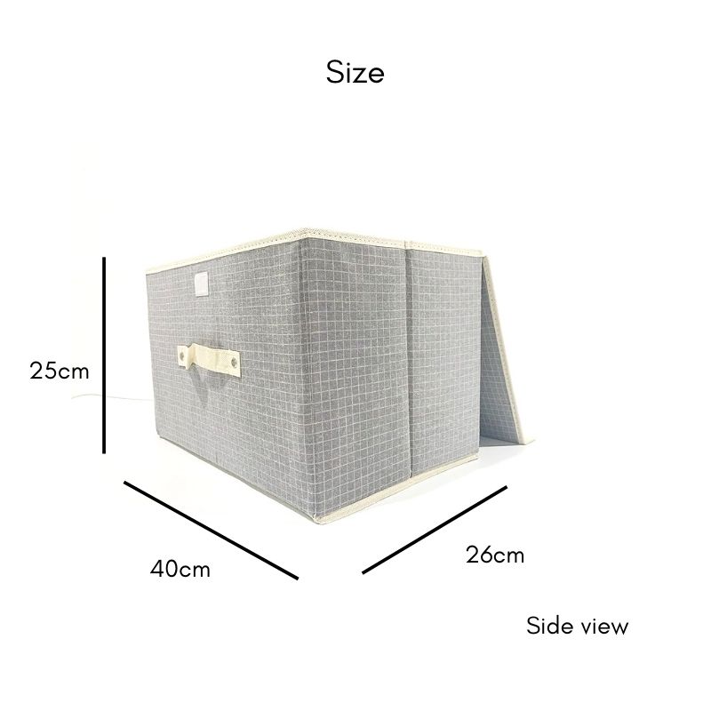 Foldable Fabric Storage Box 2pc Set 26l Capacity Premium Quality